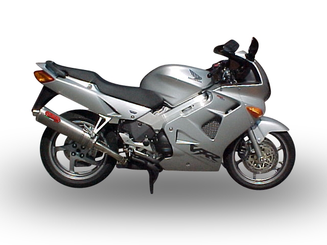Exhaust compatible with Honda Vfr 800 RC46 1998-2001, Trioval, Homologated legal slip-on exhaust including removable db killer and link pipe 