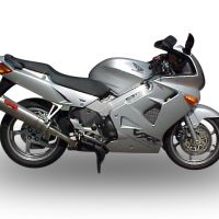 Exhaust compatible with Honda Vfr 800 RC46 1998-2001, Trioval, Homologated legal slip-on exhaust including removable db killer and link pipe 