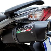 Scarico compatibile con Honda Vfr 800 V-Tec 2002-2013, Furore Nero, Coppia di terminali di scarico omologati, forniti con db killer removibili e raccordi specifici