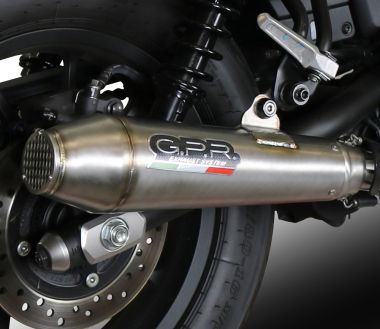 Scarico GPR compatibile con  Brixton CroSsfire 500 X  2020-2021, Ultracone, Scarico omologato, silenziatore con db killer estraibile e raccordo specifico