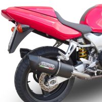 Exhaust compatible with Honda Vtr 1000 F Firestorm 1997-2007, Furore Poppy, Dual Homologated legal slip-on exhaust including removable db killers and link pipes 