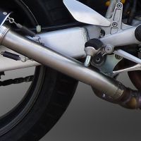 Exhaust system compatible with Honda Vtr 1000 F Firestorm 1997-2007, Trioval, Dual Homologated legal slip-on exhaust including removable db killers and link pipes 