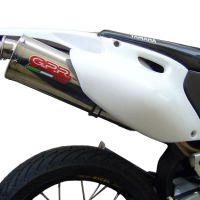 Exhaust system compatible with Yamaha YZ 450 F 2003-2005, Trioval, Homologated legal slip-on exhaust including removable db killer and link pipe 