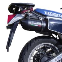 Scarico compatibile con Honda Xl 600 Lm-Rm 1985-1989, Furore Nero, Scarico omologato, silenziatore con db killer estraibile e raccordo specifico
