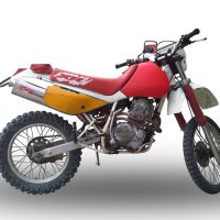 Exhaust system compatible with Honda Xr 600 R 1991-1999, Trioval, Homologated legal slip-on exhaust including removable db killer and link pipe 