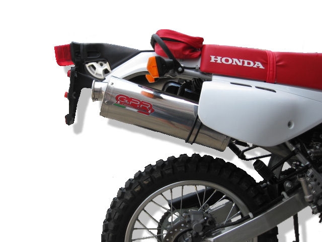Exhaust system compatible with Honda Xr 600 R 1991-1999, Trioval, Homologated legal slip-on exhaust including removable db killer and link pipe 