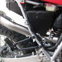 Exhaust system compatible with Honda Xr 650 R 2000-2008, Satinox , Homologated legal slip-on exhaust including removable db killer and link pipe 