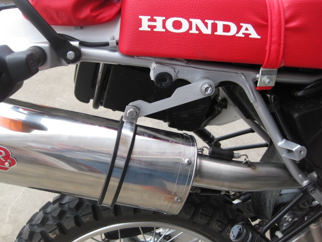 Exhaust system compatible with Honda Xr 650 L 1993-2024, Trioval, Homologated legal slip-on exhaust including removable db killer and link pipe 