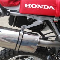 Exhaust system compatible with Honda Xr 650 L 1993-2024, Trioval, Homologated legal slip-on exhaust including removable db killer and link pipe 