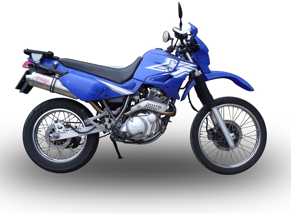 Scarico compatibile con Yamaha Xt 600 - E - K 1985-2002, Trioval, Scarico omologato, silenziatore con db killer estraibile e raccordo specifico