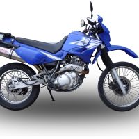 Scarico compatibile con Yamaha Xt 600 - E - K 1985-2002, Trioval, Scarico omologato, silenziatore con db killer estraibile e raccordo specifico