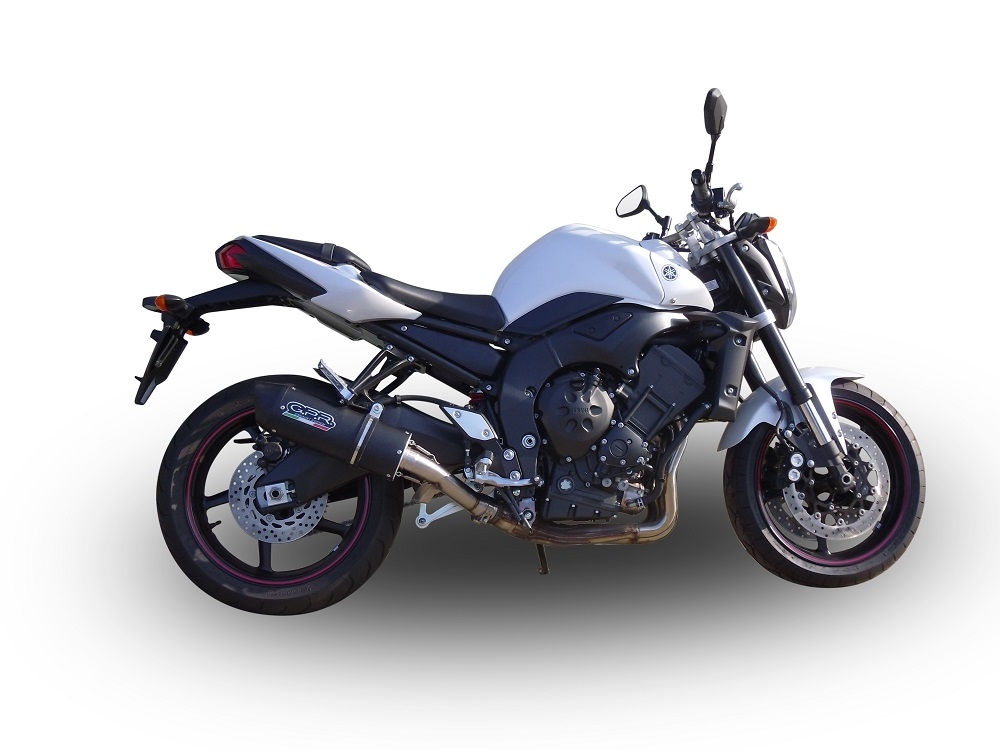 Scarico compatibile con Yamaha Fz.1 - Fazer 1000 2006-2014, Furore Nero, Scarico omologato, silenziatore con db killer estraibile e raccordo specifico