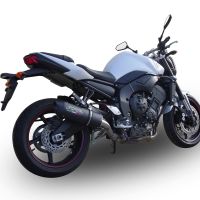 Scarico compatibile con Yamaha Fz.1 - Fazer 1000 2006-2014, Furore Nero, Scarico omologato, silenziatore con db killer estraibile e raccordo specifico