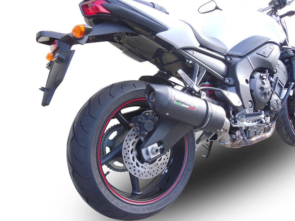 Scarico compatibile con Yamaha Fz.1 - Fazer 1000 2006-2014, Furore Nero, Scarico omologato, silenziatore con db killer estraibile e raccordo specifico