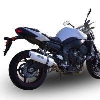 Exhaust compatible with Yamaha Fz.1 - Fazer 1000 2006-2014, Albus Ceramic, Homologated legal slip-on exhaust including removable db killer and link pipe 