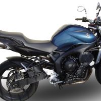 Scarico compatibile con Yamaha Fz6 600-Fazer S1-S2 2004-2013, Gpe Ann. titanium, Coppia di terminali di scarico omologati, forniti con db killer removibili e raccordi specifici