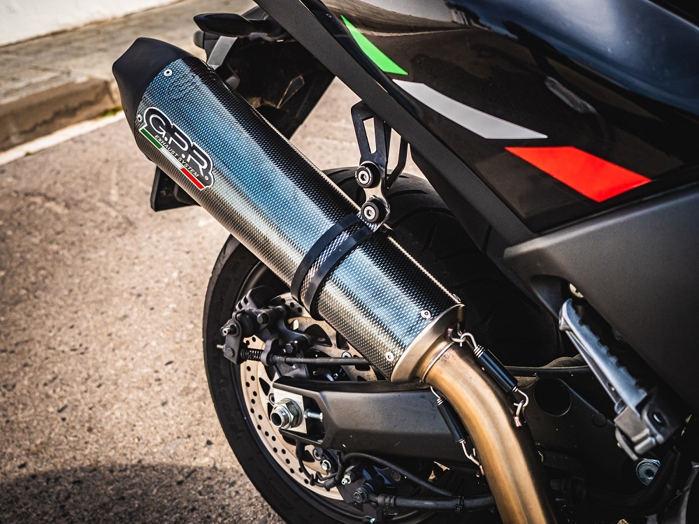 Scarico compatibile con Yamaha T-Max 530 2012-2016, Gpe Ann. Poppy, Scarico completo omologato,fornito con db killer estraibile,catalizzatore e collettore