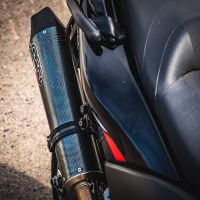 Scarico compatibile con Yamaha T-Max 530 2012-2016, Gpe Ann. Poppy, Scarico completo omologato,fornito con db killer estraibile,catalizzatore e collettore