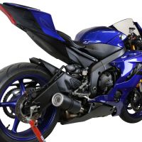 Scarico compatibile con Yamaha Yzf R6 2017-2025, M3 Black Titanium, Scarico omologato, silenziatore con db killer estraibile e raccordo specifico