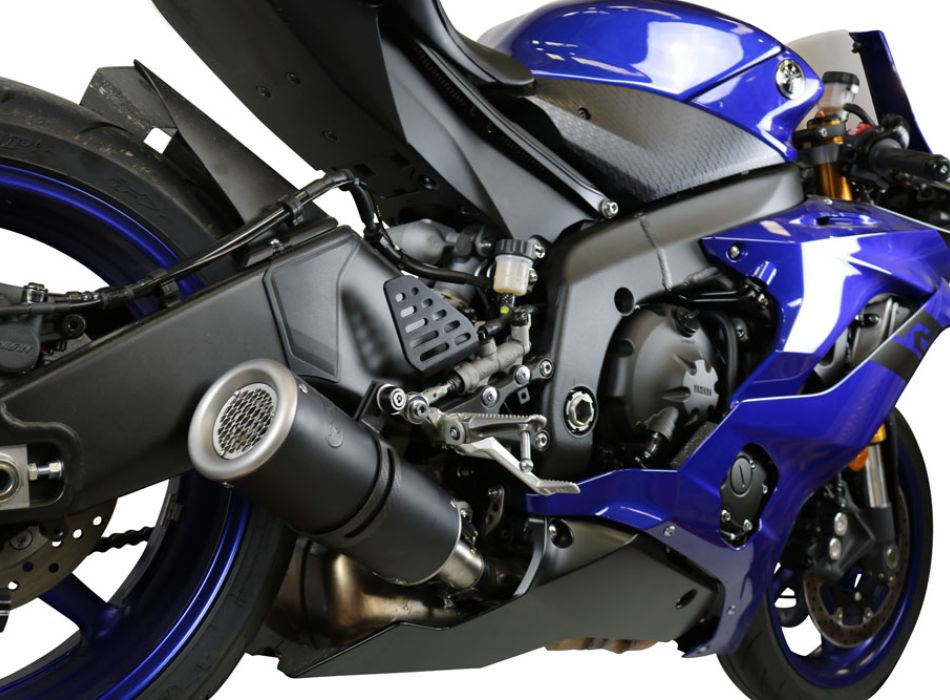 Exhaust compatible with Yamaha Yzf R6 2017-2025, M3 Black