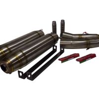 Exhaust compatible with Yamaha Yzf 1000 R1 2004-2006, Deeptone Inox, Dual Homologated legal slip-on exhaust including removable db killers and link pipes 