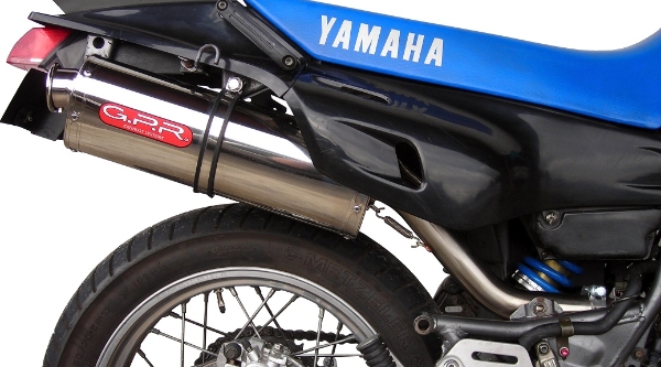Scarico compatibile con Yamaha Xt 600 - E - K 1985-2002, Trioval, Scarico omologato, silenziatore con db killer estraibile e raccordo specifico