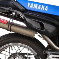 Scarico compatibile con Yamaha Xt 600 - E - K 1985-2002, Trioval, Scarico omologato, silenziatore con db killer estraibile e raccordo specifico