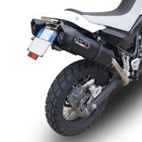 Scarico compatibile con Yamaha Xt 660 X-R 2004-2014, Furore Nero, Coppia di terminali di scarico omologati, forniti con db killer removibili e raccordi specifici