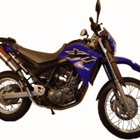 Exhaust compatible with Yamaha Xt 660 X-R 2004-2014, Gpe Ann. titanium, Dual Homologated legal slip-on exhaust including removable db killers, link pipes and catalysts 