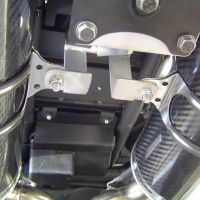 Scarico compatibile con Yamaha MT03 660 2006-2013, Albus Ceramic, Coppia di terminali di scarico omologati, forniti con db killer removibili e raccordi specifici