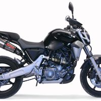 Scarico compatibile con Yamaha MT03 660 2006-2013, Gpe Ann. titanium, Coppia di terminali di scarico omologati, forniti con db killer removibili e raccordi specifici
