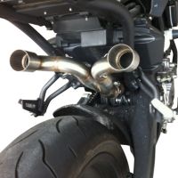 Scarico compatibile con Yamaha MT03 660 2006-2013, Gpe Ann. titanium, Coppia di terminali di scarico omologati, forniti con db killer removibili e raccordi specifici