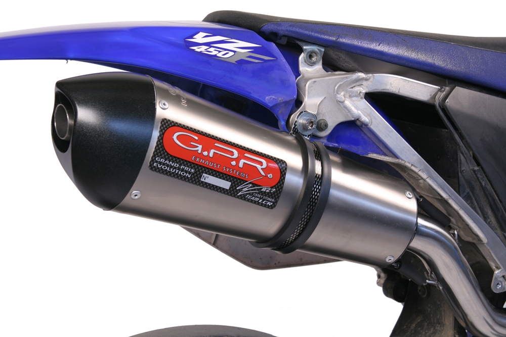Scarico compatibile con Yamaha WR 450 F 2007-2011, Gpe Ann. titanium, Scarico omologato, silenziatore con db killer estraibile e raccordo specifico