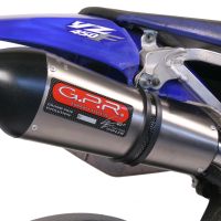 Scarico compatibile con Yamaha YZ 450 F 2007-2009, Gpe Ann. titanium, Scarico omologato, silenziatore con db killer estraibile e raccordo specifico