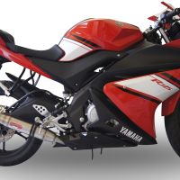 Scarico compatibile con Yamaha Yzf-R 125 2008-2013, Deeptone Inox, Scarico completo omologato,fornito con db killer estraibile e collettore
