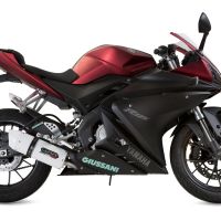 Scarico compatibile con Yamaha Yzf-R 125 2017-2018, Albus Evo4, Scarico completo omologato,fornito con db killer estraibile,catalizzatore e collettore