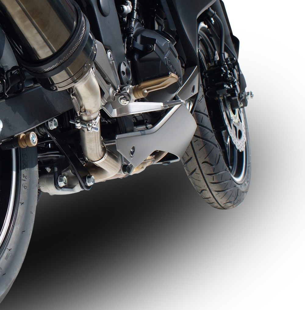 Scarico compatibile con Kawasaki Z 300 2014-2017, M3 Inox , Scarico omologato, silenziatore con db killer estraibile e raccordo specifico