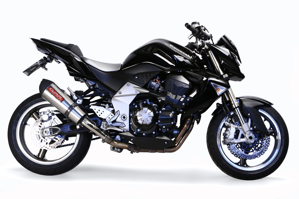 Scarico compatibile con Kawasaki Z 1000 2007-2009, Gpe Ann. titanium, Coppia di terminali di scarico omologati, forniti con db killer removibili e raccordi specifici
