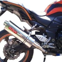 Exhaust compatible with Kawasaki Z 1000 2007-2009, Trioval, Dual Homologated legal slip-on exhaust including removable db killers and link pipes 