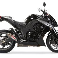 Scarico compatibile con Kawasaki Z 1000 Sx 2017-2020, Powercone Evo, Coppia di terminali di scarico omologati, forniti con db killer removibili e raccordi specifici