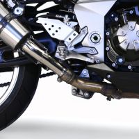 Scarico compatibile con Kawasaki Z 1000 2007-2009, Furore Poppy, Coppia di terminali di scarico omologati, forniti con db killer removibili e raccordi specifici