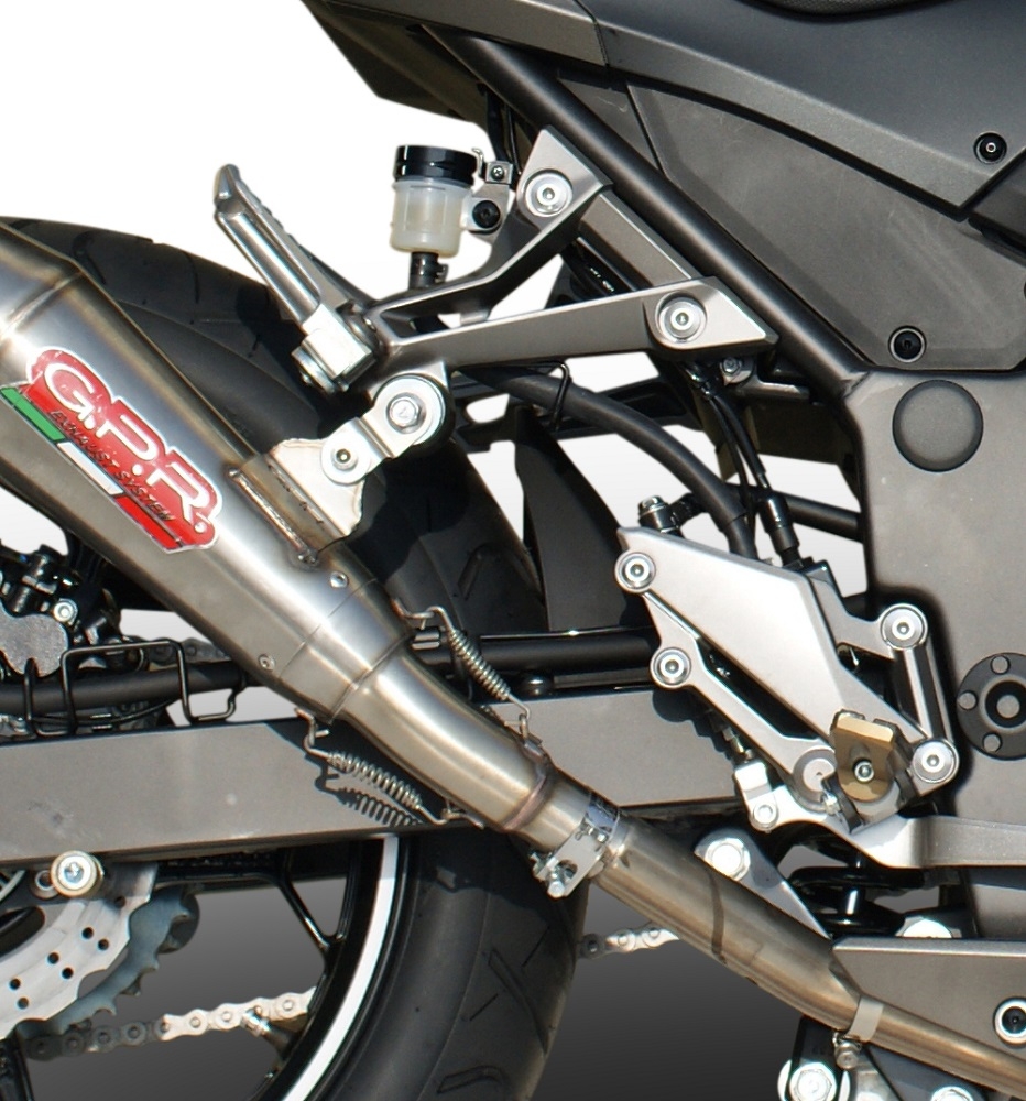Scarico compatibile con Kawasaki Z 300 2014-2017, Powercone Evo, Scarico omologato, silenziatore con db killer estraibile e raccordo specifico