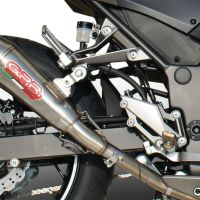 Scarico compatibile con Kawasaki Z 300 2014-2017, Powercone Evo, Scarico omologato, silenziatore con db killer estraibile e raccordo specifico