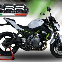 Scarico compatibile con Kawasaki Z 650 2021-2022, Furore Evo4 Nero, Scarico completo omologato,fornito con db killer estraibile,catalizzatore e collettore