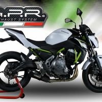 Exhaust system compatible with Kawasaki Z 650 2023-2024, GP Evo4 Poppy, Homologated legal full system exhaust, including removable db killer and catalyst 