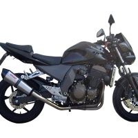 Scarico compatibile con Kawasaki Z 750 - S 2004-2006, Gpe Ann. titanium, Scarico omologato, silenziatore con db killer estraibile e raccordo specifico