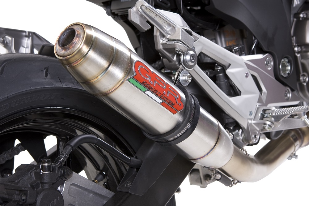 Scarico compatibile con Kawasaki Z 800 E 2009-2016, Deeptone Inox, Scarico omologato, silenziatore con db killer estraibile e raccordo specifico