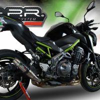 Scarico compatibile con Kawasaki Z 900 E 2017-2020, Deeptone Inox, Scarico omologato, silenziatore con db killer estraibile e raccordo specifico