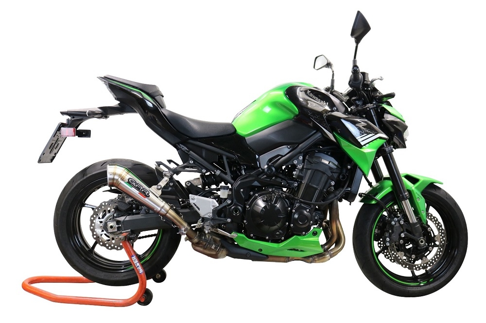 Exhaust compatible with Kawasaki Z 900 2021-2024, Powercone Evo, Homologated legal slip-on exhaust including removable db killer and link pipe 