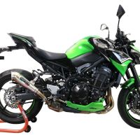 Exhaust compatible with Kawasaki Z 900 2021-2024, Powercone Evo, Homologated legal slip-on exhaust including removable db killer and link pipe 